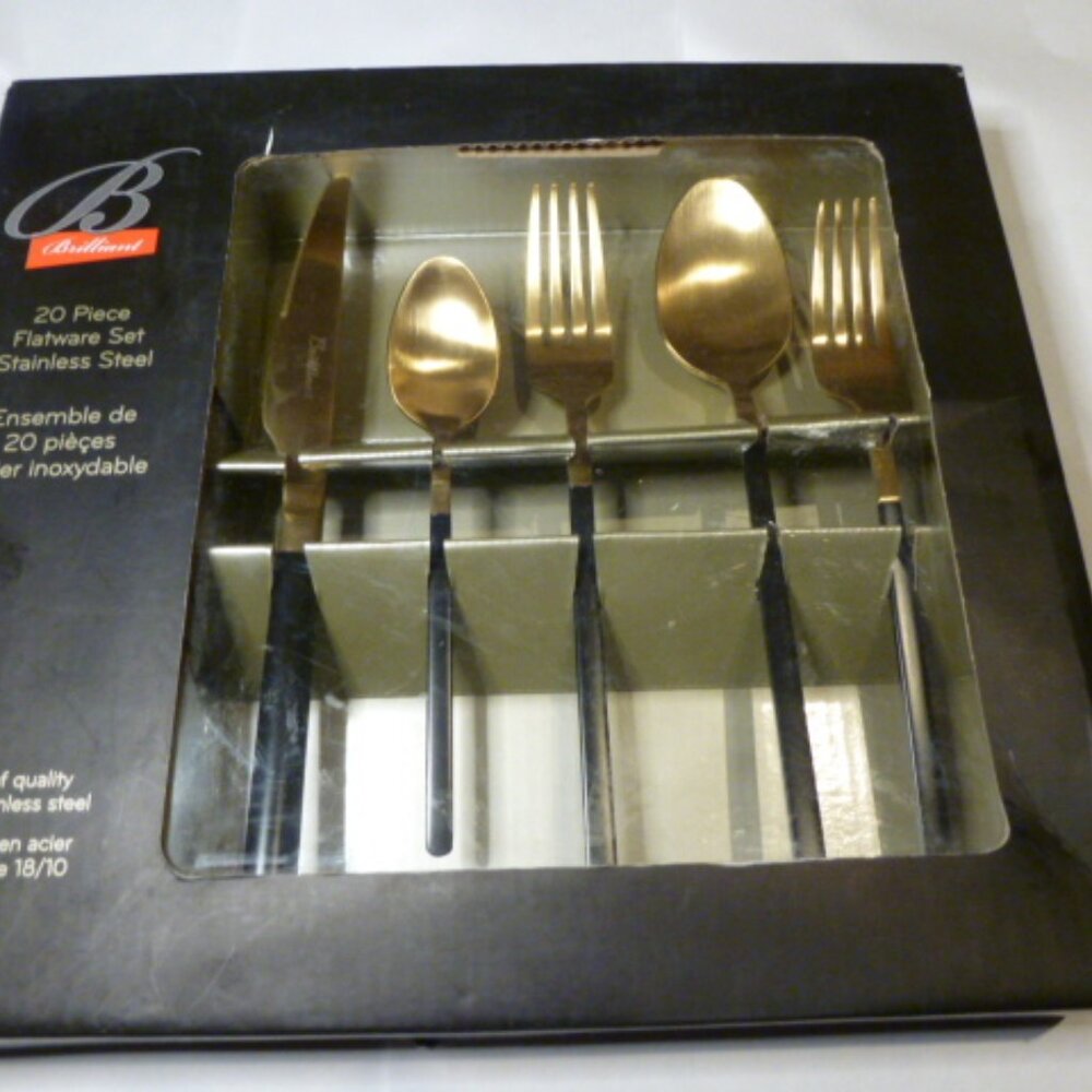 Brilliant Kimono 20-Piece Stainless Steel Flatware Set